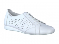 Chaussure mephisto velcro modele belisa perf cuir blanc